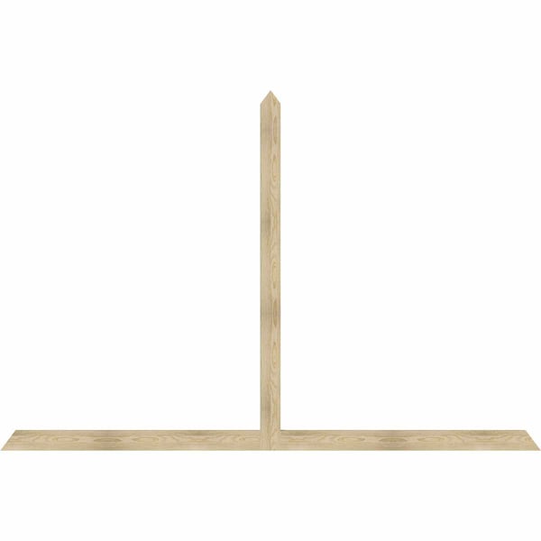 Ekena Millwork Portland Rough Sawn Timber Gable Bracket, Douglas Fir, 108"W x 72"H x 2"D x 4"F, 16/12 Pitch GBW108X72X0204POR00RDF - main